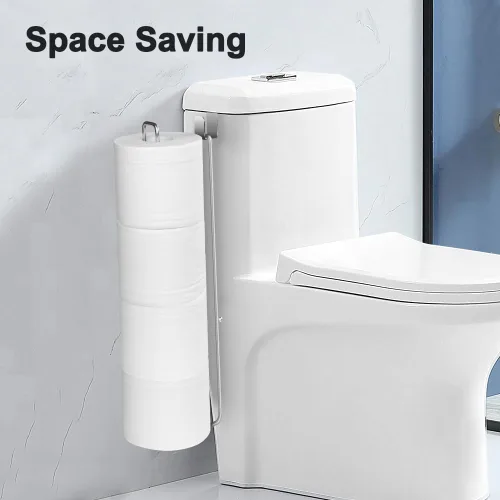 Miniatura 6 de 2 soportes para papel higiénico sobre el tanque para papel higiénico de 4 rollos, soporte de almacenamiento de papel higiénico para baño, soporte