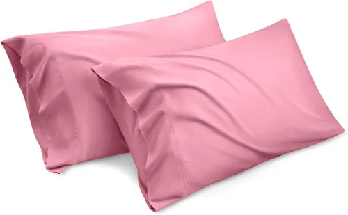 Miniatura 6 de Luxury Hotel Collection - Juego de 2 fundas de almohada tamaño King, color beige liso, microfibra cepillada suave, resistente a las arrugas