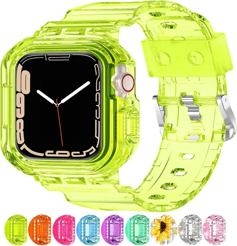 Miniatura 62 de XYF Compatible con correas cristalinas para Apple Watch de 1.929 in, 1.811 in, 1.772 in, 1.732 in, 1.654 in, 1.614 in, 1.575 in, 1.496 in, funda