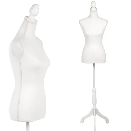 Miniatura 9 de Cuerpo de maniquí, forma de vestido femenino, cuerpo de maniquí, torso de 60 a 67 pulgadas de altura ajustable, cuerpo de mujer, exhibición de ropa