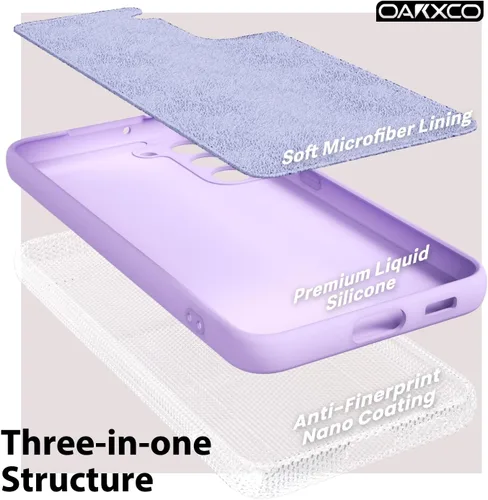 Miniatura 5 de oakxco para Samsung Galaxy S22 Plus - Funda de silicona líquida, linda funda delgada y suave de goma TPU lisa y suave para mujeres y niñas, mate