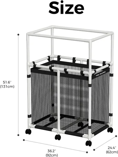 Miniatura 6 de Contenedor de almacenamiento para piscina, 105 galones, soporte para fideos, juguetes, flotadores, toallas, organizador de malla para equipos