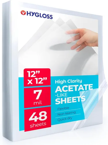 Miniatura 8 de Hygloss Hojas de papel de acetato de 8.5" x 11" - 7 mil hojas de acetato transparentes para proyectos de manualidades, hojas de plantilla