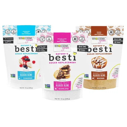 Miniatura 10 de Wholesome Yum Besti - Sustituto natural de azúcar, mezcla de edulcorante de fruta de monje granulada cetogénica con alulosa (sin eritritol), sin