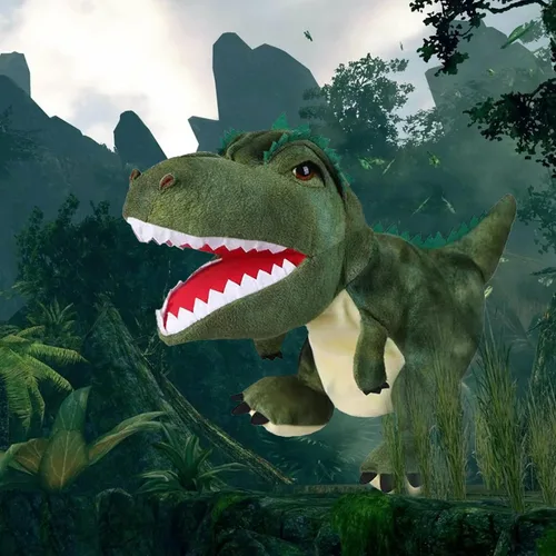 Miniatura 2 de Títeres de mano, títeres para niños, dinosaurio de mano, juguetes de dinosaurio, títeres de dinosaurio de peluche, títeres de mano de dinosaurio