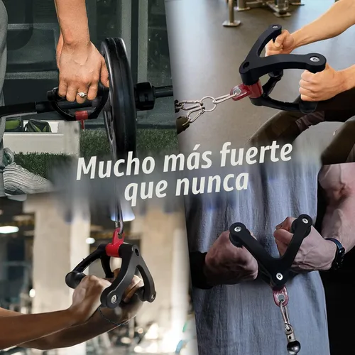 Miniatura 6 de HXD-ERGO Mango doble D para máquina de cable, accesorio ergonómico de cable con mango de fila, agarre de barra triangular en V, accesorios Negro