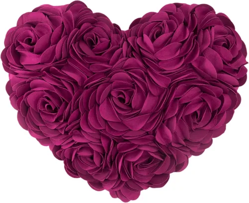 Miniatura 21 de JWH - Funda de cojín para el día de San Valentín con forma de corazón y diseño estético de flores en 3D, funda de cojín de terciopelo, decoración
