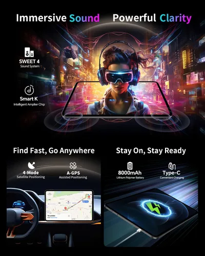 Miniatura 7 de TECLAST Android 16 T65 Tablet grande de 13.4 pulgadas, 20GB+128GB, pantalla IPS de 1920x1200 a 120Hz, procesador Octa-Core de 2.2Ghz, batería