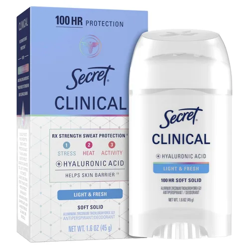 Miniatura 12 de Secret Fuerza Clínica Antitranspirante Desodorante para Mujer, Respuesta al Estrés, Protección contra el Sudor y Olor 3X, Protección 72 horas