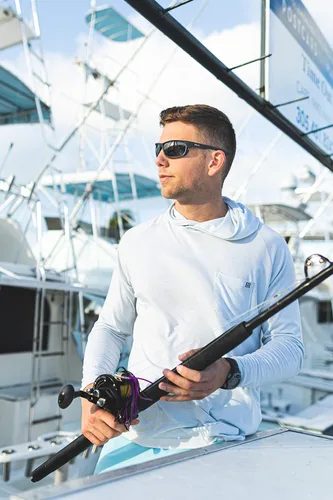 Miniatura 6 de HUK Gafas de sol, lentes polarizadas con marcos de rendimiento, gafas de sol para pesca, deportes y exteriores Espejo verde (clinch) / Subphantis