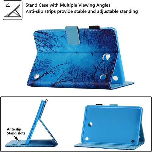 Miniatura 7 de Funda UUcovers para Galaxy Tab A 8.0 con cierre magnético, ajustado, función atril y tarjetero, con función de encendido y apagado automático, 8