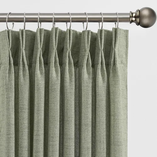 Miniatura 36 de RAIN CITY - Juego de 2 cortinas de 45 pulgadas de largo con plisado con pellizco, cortinas semitraslúcidas para dormitorio, cuarto de bebé