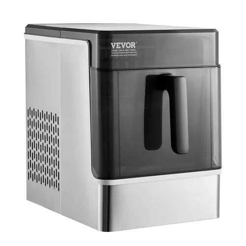 Miniatura 9 de VEVOR Máquina de hielo para encimera, 32 cubos listos en 15 minutos, 46 libras en 24 horas, máquina de hielo portátil autolimpiante con conveniente