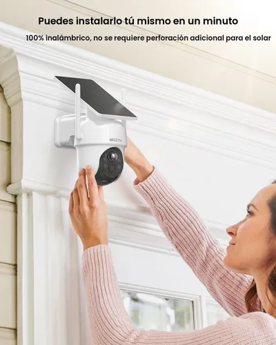 Miniatura 6 de Cámaras de seguridad ARCCTV inalámbricas para exterior, kit de 4 cámaras, sistema de cámara de seguridad solar inalámbrica de 4MP con panorámica