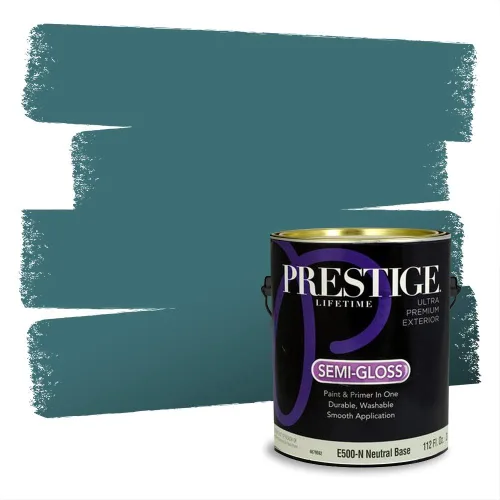 Miniatura 199 de Pintura Exterior + imprimación PRESTIGE, todo-en-uno, 1 galón, acabado mate, color comparable al Valspar* Royal Gray* VS151-Gris real
