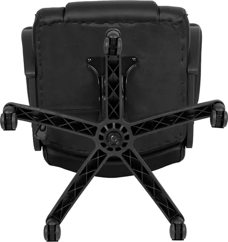 Miniatura 16 de Flash Furniture Fundamentals - Silla giratoria grande y alta de LeatherSoft para oficina y juegos, silla de oficina ergonómica con reposabrazos Negro