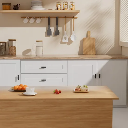 Miniatura 8 de LONTAN Paquete de 4 Pomos Negros para Gabinetes y Cajones Pomos de Gabinete de Cocina para Tocador Baño Moderno Herrajes Negros de Barra en T