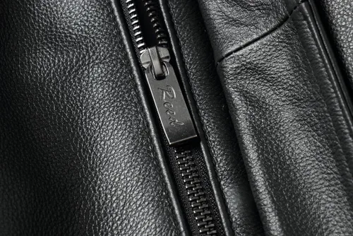 Miniatura 9 de REED Chaqueta de cuero genuino estilo americano para hombre