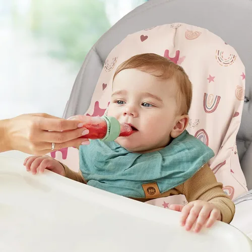 Miniatura 6 de Cojín para silla alta con funda para IKEA Antilop Bebés Niños Infantes Inflable y Reversible Cojín Inflable Integrado Rosa