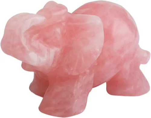 Miniatura 16 de Nupuyai Estatua de elefante de cristal curativo tallada a mano, escultura de bolsillo, escultura para manualidades, decoración de manualidades, 1.5