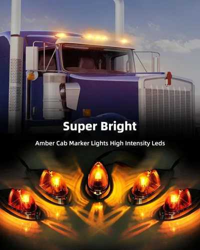 Miniatura 2 de 2 luces LED de 2 diodos para marcador lateral de remolque de 2.5 pulgadas, luz de marcador lateral ovalada LED para remolque, guardabarros, luces
