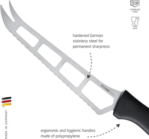 Miniatura 2 de triangle Cuchillo de queso - Hoja perforada de acero inoxidable - Mango ligero - Fabricado en Alemania