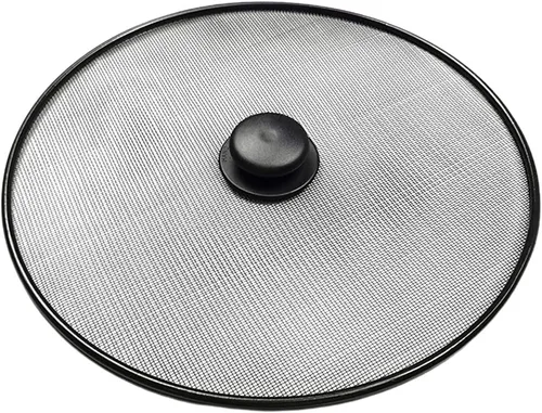 Luxshiny Pantalla de salpicaduras de acero inoxidable para sartén de malla de 11.4 in, cubierta de tapa de olla de cocina, protector contra