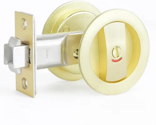 Miniatura 12 de Dontay Cerradura de indicadores codificados por color para puerta de bolsillo, cerradura de manijas de privacidad (cama/baño), fondo de 2-3/8 Negro