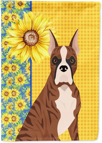 Miniatura 207 de Caroline's Treasures WDK5331CHF - Bandera de verano con diseño de girasoles rojos y blancos, manga grande, para porche, para colgar en la pared