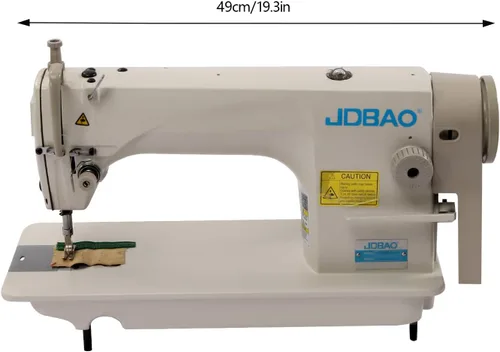 Miniatura 2 de Máquina de coser industrial blanca de 550 W, máquina de coser de tapicería de hierro de 110 V, máquina de coser comercial para vinilo, tapicería