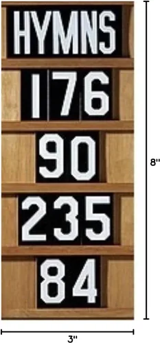 Miniatura 2 de Gifts Of Faith Hymn Board Numerals - Incluye 5 juegos de números (0-9) y la palabra ''HYMNS'', color negro