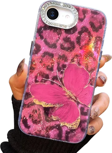 Miniatura 46 de I-MGAE-IN-AR Funda compacta para iPhone 11, diseño de mariposa, marco de protección de lente de cámara con diamante 3D, bonitas fundas protectoras