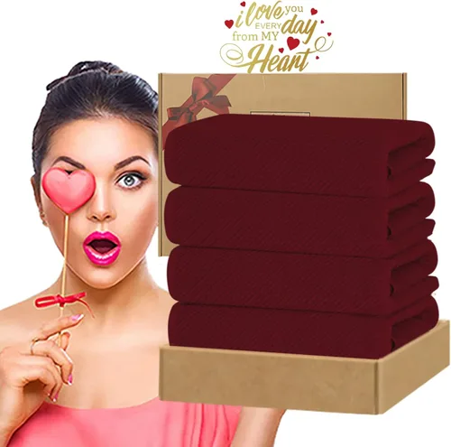 Miniatura 211 de VOOVA & MOVAS Toallas de mano blancas - 100% algodón Ligeras Gruesas Secado rápido Suaves Absorbentes, paquete de 4 piezas grandes de 18