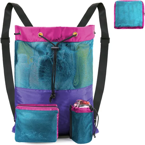 Miniatura 14 de BeeGreen Gym Bags for Men Women Mesh Drawstring Backpack for Swim Sports Workout Gear Gifts for Swimmers Beach Pool Wrestling Backpack Cinch Bag
