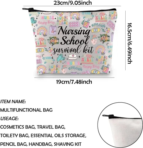 Miniatura 2 de WCGXKO Regalo de enfermera Cosméticos Regalo de Enfermería Escuela Kit de supervivencia Regalo para RN CNA LPV BSN LVP, Bolso, Bolsa de vida