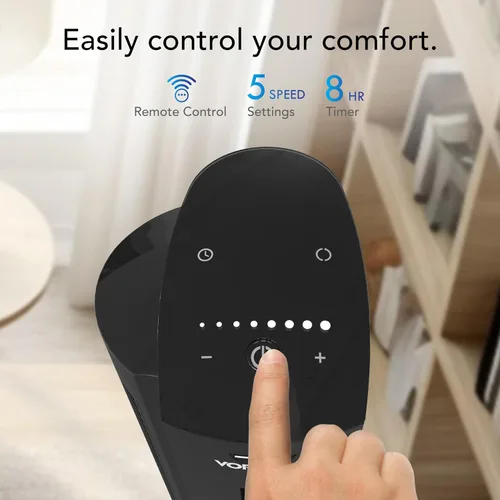 Miniatura 5 de Vornado OZI42 Ventilador de torre para toda la habitación de 42 pulgadas, potente circulación de aire, diseño que ahorra espacio, funcionamiento