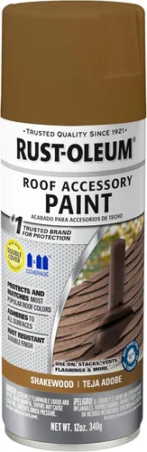 Miniatura 17 de Rust-Oleum 285217 Pintura en aerosol para accesorios de techado, 12 onzas, color madera envejecida Roble (Weathered Wood)