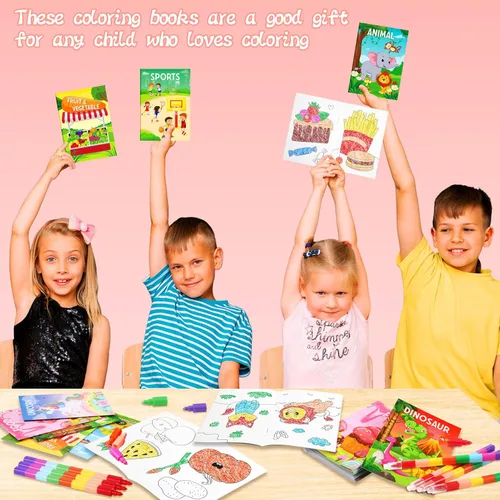 Miniatura 6 de BenLouis Libros para Colorear Recuerdos de Fiesta a Granel Mini Libros para Colorear para Niños de 4-8-12 Años Pequeños Libros de Actividades