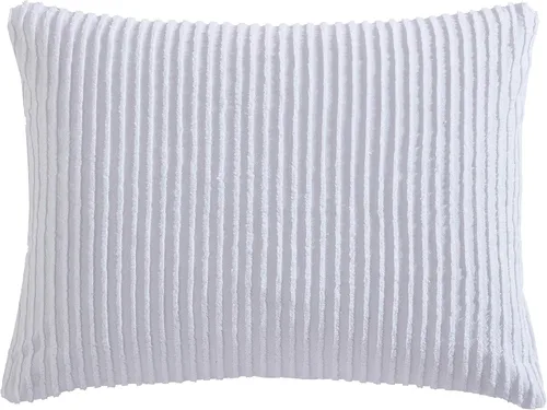 Miniatura 24 de Beatrice Home Fashions Colcha de chenilla de canal, matrimonial, color azul