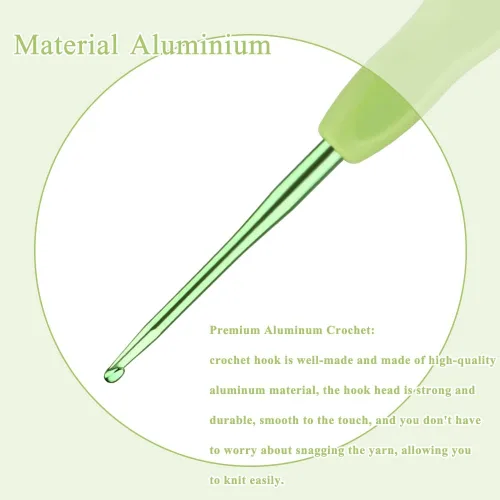 Miniatura 3 de Gancho de ganchillo ergonómico de 2 mm, agujas de ganchillo para tejer, agujas de tejer lisas para manualidades DIY, gran regalo para mujeres