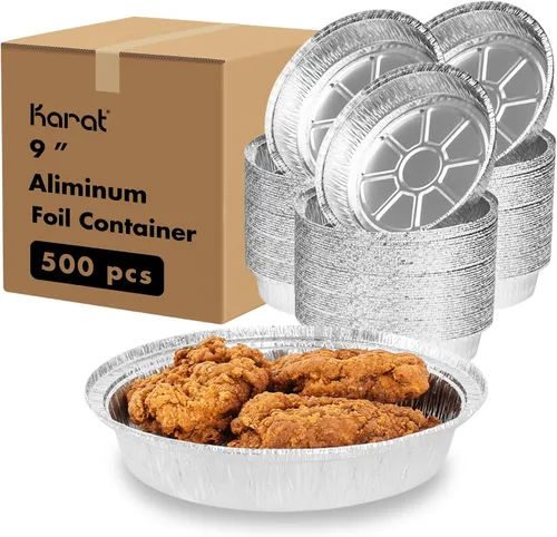 Miniatura 12 de Karat AF-KDL07 7" OPS Tapas domo para contenedores de aluminio (caja de 500)