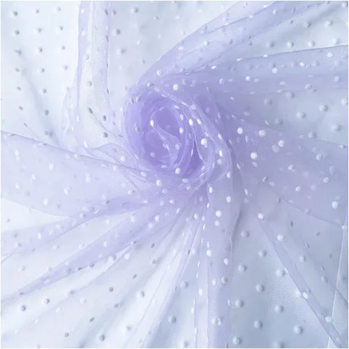 Miniatura 15 de ECYC Ltd 17.7 x 61 pulgadas, tela de tul de lunares blancos, tela de tul de malla de tul transparente para coser, faldas tutú, velo de novia
