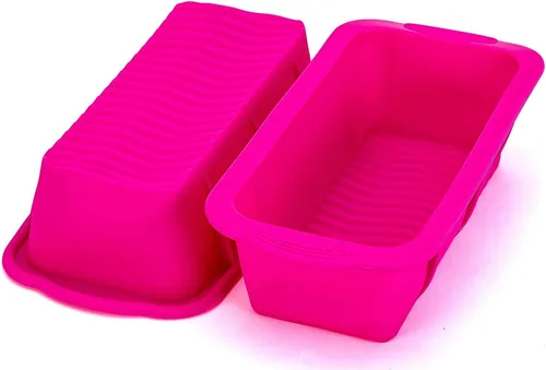 Miniatura 6 de Tosnail Paquete de 3 moldes de silicona antiadherente para pan y molde para pan, 9.75 x 4.75 x 3 pulgadas