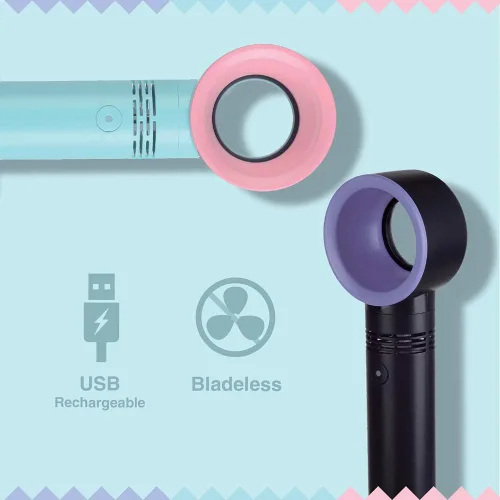 Miniatura 2 de Lyon Lash Portable USB Rechargeable Bladeless Mini Fan/Air Conditioning Blower/Handheld Cooling Dryer, Essential Eyelash Extension Supplies, Dries