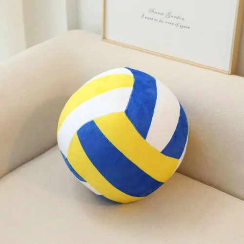 Miniatura 7 de XIYUAN Almohada de felpa de baloncesto de fútbol de 8.6 pulgadas, juguetes de peluche de pelota de fútbol suave, almohada deportiva esponjosa