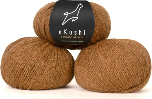 Miniatura 80 de 100% Hilo de Alpaca para Bebé para Tejer y Ganchillo - Juego de 3 Madejas de Hilo Premium DK - Ligero, Hipoalergénico y Térmico Hecho en Perú - N010