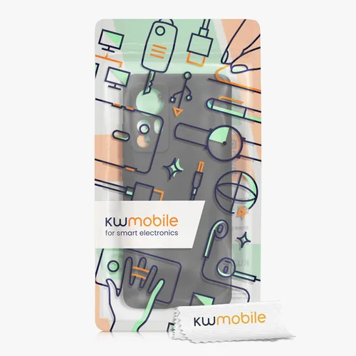 Miniatura 8 de kwmobile Funda compatible con Xiaomi 12/12X - Funda protectora delgada de TPU para teléfono - Acabado mate suave - Negro mate