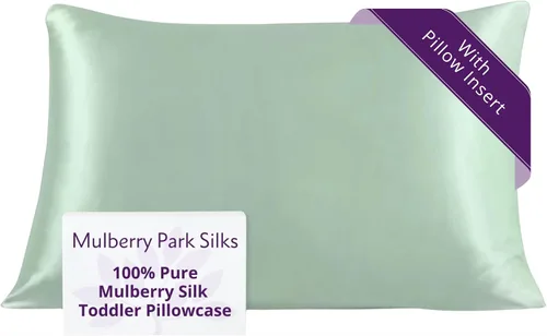 Miniatura 21 de Mulberry Park 19 Momme Funda de almohada de seda para niños y niños pequeños, evita la cabeza de cama y el encrespamiento, suave con la piel