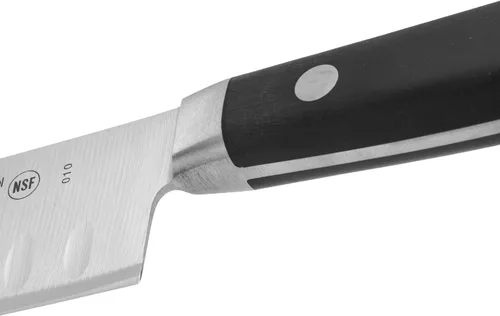 Miniatura 5 de Arcos Cuchillo Santoku de acero inoxidable de 5 pulgadas. Cuchillo japonés afilado para pescado, carne y verduras. Mango ergonómico