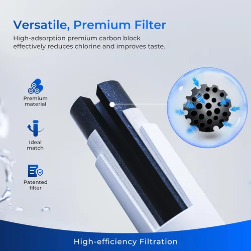 Miniatura 6 de Waterdrop Plus 640565 Filtro de agua para refrigerador, reduce el plomo y PFAS, repuesto para Bosch® 640565, certificado NSF 401, 53 y 42, 3 filtros